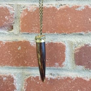 NEW BoHo Gal Necklace - Brown Horn